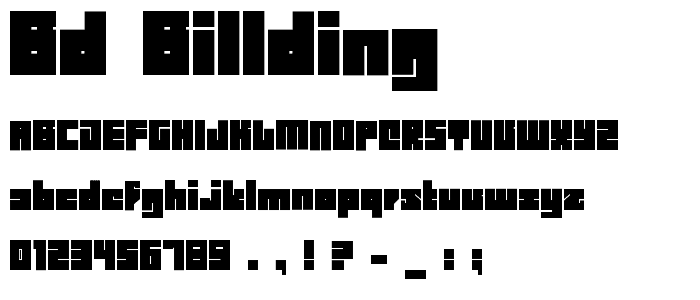 BD BillDing font